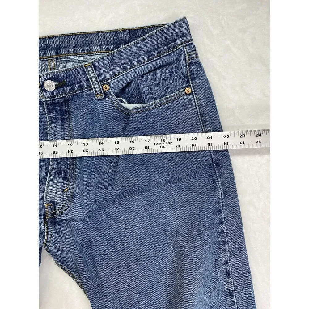 Levis 505 Jeans‎ Mens 38x32 Regular Fit Straight Leg Medium Wash